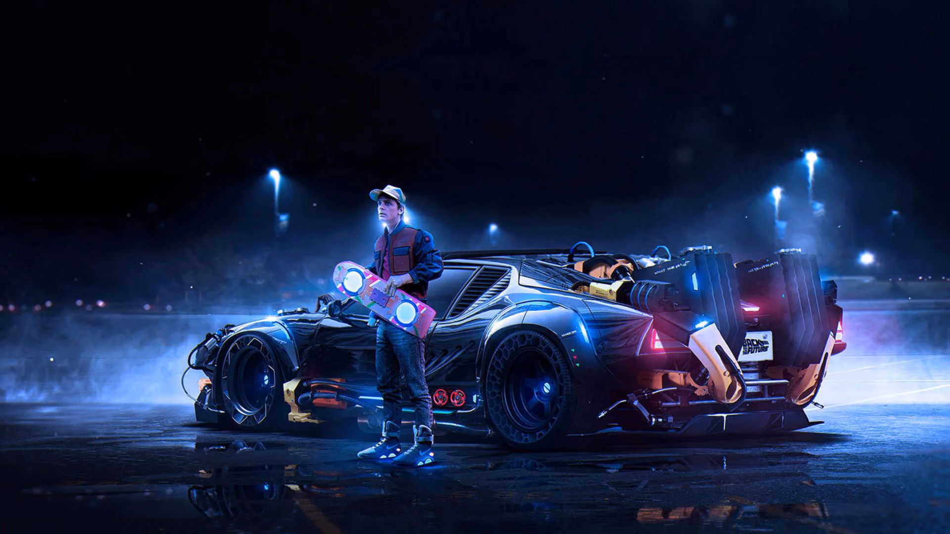 Back to the Future backdrop