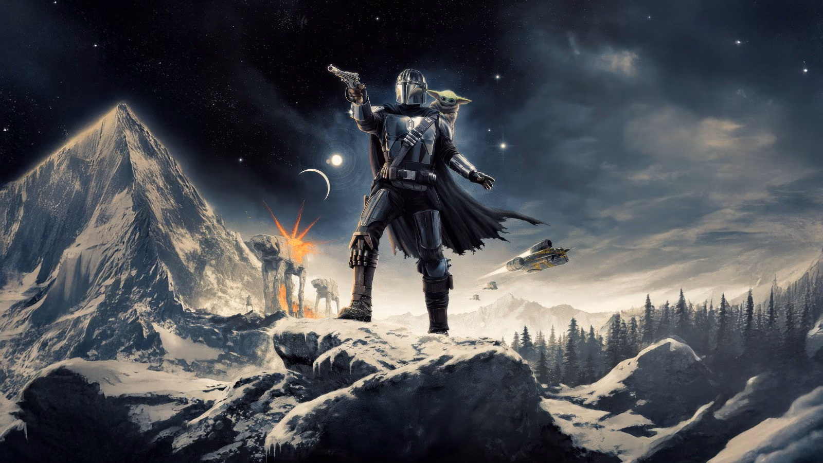 The Mandalorian and Grogu backdrop